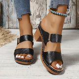 Block Heel Sandals | Cushioned Comfort Summer Footwear | Supportive Stylish 5