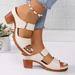 Block Heel Sandals | Cushioned Comfort Summer Footwear | Supportive Stylish 6