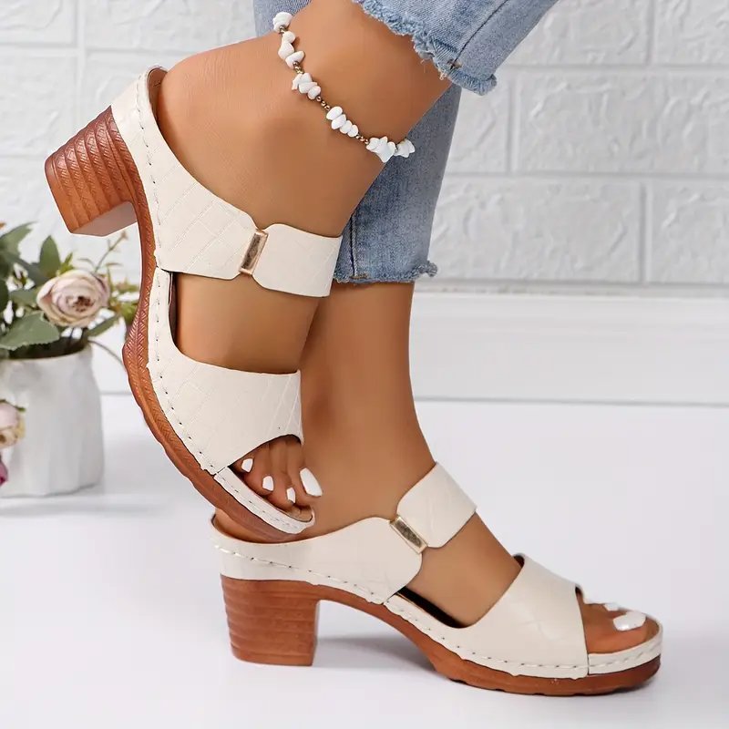 Block Heel Sandals | Cushioned Comfort Summer Footwear | Supportive Stylish 6