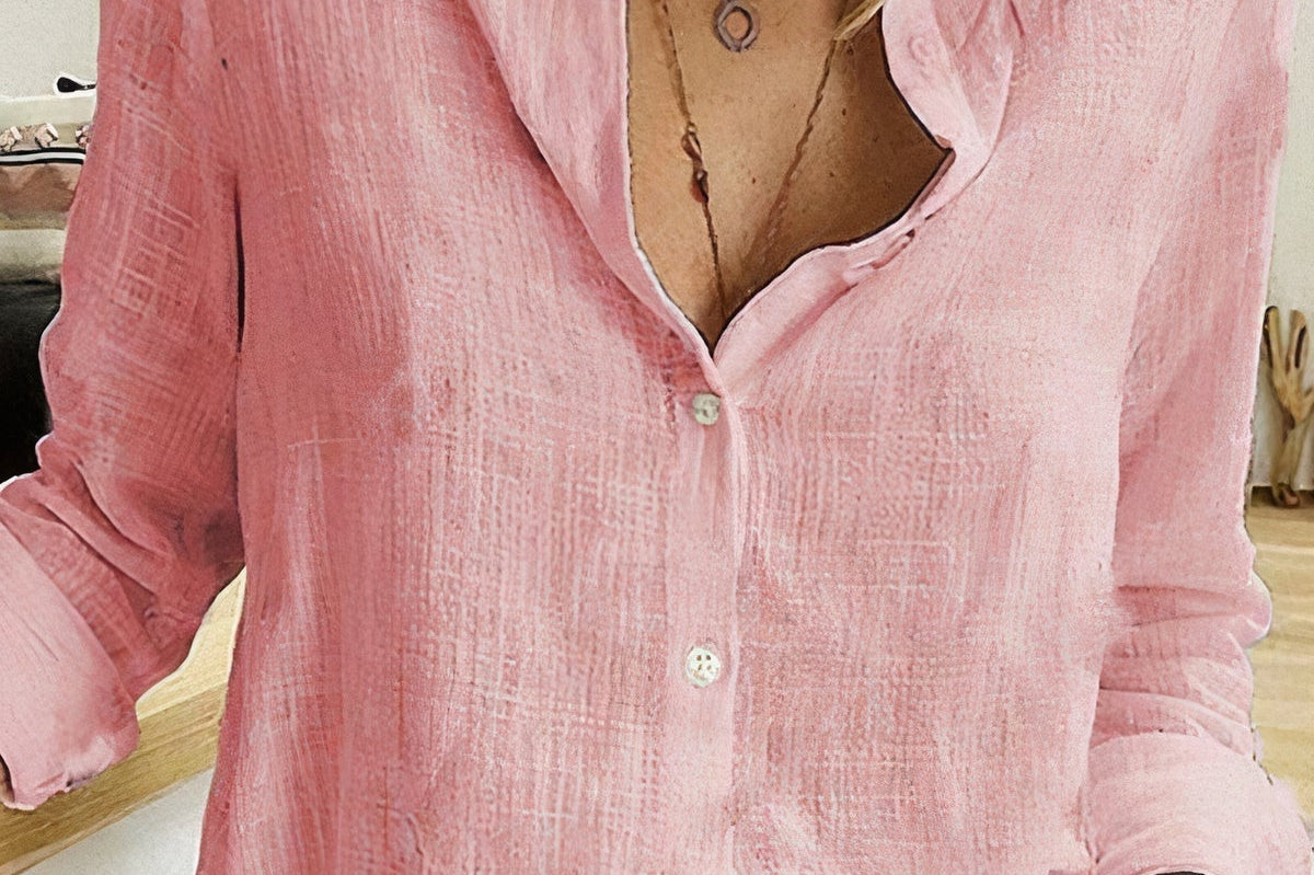 Blouse | Casual Button-Down Top | Lightweight | Versatile | Relaxed 2