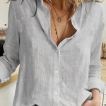 Blouse | Casual Button-Down Top | Lightweight | Versatile | Relaxed 3
