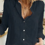 Blouse | Casual Button-Down Top | Lightweight | Versatile | Relaxed 4