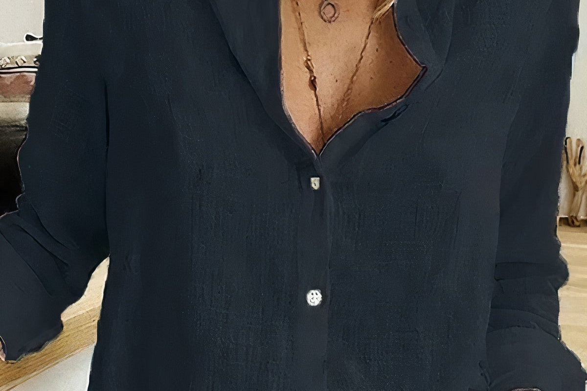 Blouse | Casual Button-Down Top | Lightweight | Versatile | Relaxed 4