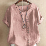 Blouse | Casual Button Detail Summer Top | Relaxed Comfortable Stylish 0