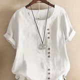 Blouse | Casual Button Detail Summer Top | Relaxed Comfortable Stylish 1
