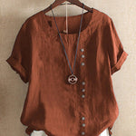 Blouse | Casual Button Detail Summer Top | Relaxed Comfortable Stylish 2