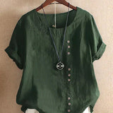 Blouse | Casual Button Detail Summer Top | Relaxed Comfortable Stylish 4
