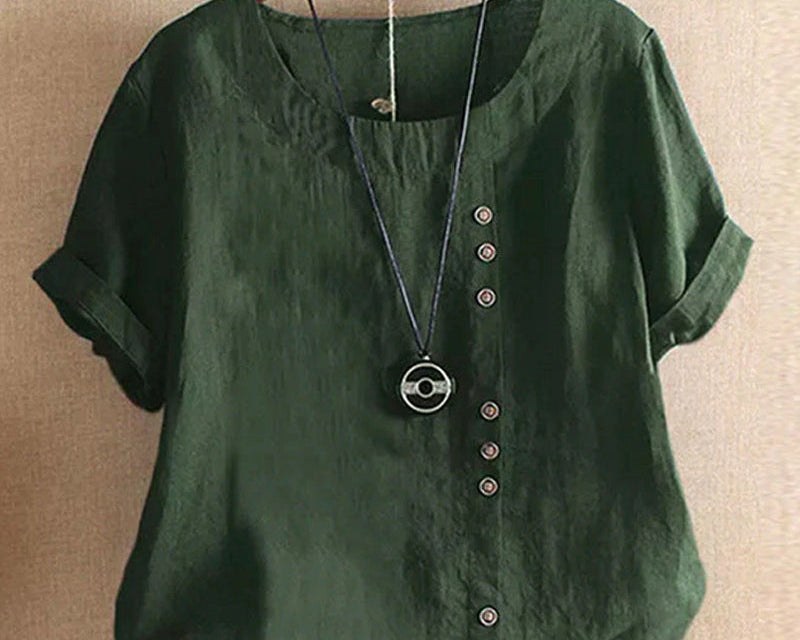 Blouse | Casual Button Detail Summer Top | Relaxed Comfortable Stylish 4