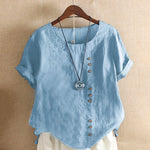 Blouse | Casual Button Detail Summer Top | Relaxed Comfortable Stylish 7