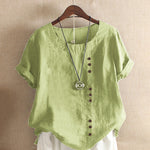 Blouse | Casual Button Detail Summer Top | Relaxed Comfortable Stylish 8