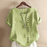 Blouse | Casual Button Detail Summer Top | Relaxed Comfortable Stylish 8