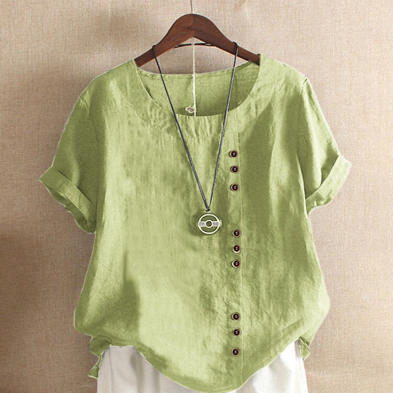 Blouse | Casual Button Detail Summer Top | Relaxed Comfortable Stylish 8