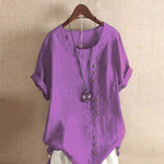 Blouse | Casual Button Detail Summer Top | Relaxed Comfortable Stylish 9