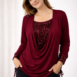 Blouse | Elegant Long Sleeve Sequin Top | Stylish Loose Fit Design 3