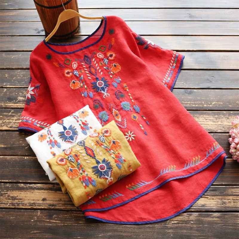 Blouse | Elegant Short Sleeve Summer Top | Comfortable Stylish 3