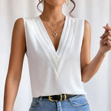 Blouse | Elegant Sleeveless Summer Top | Flattering | Versatile Design 0