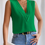 Blouse | Elegant Sleeveless Summer Top | Flattering | Versatile Design 4