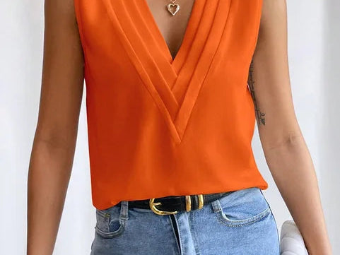 Blouse | Elegant Sleeveless Summer Top | Flattering | Versatile Design 7