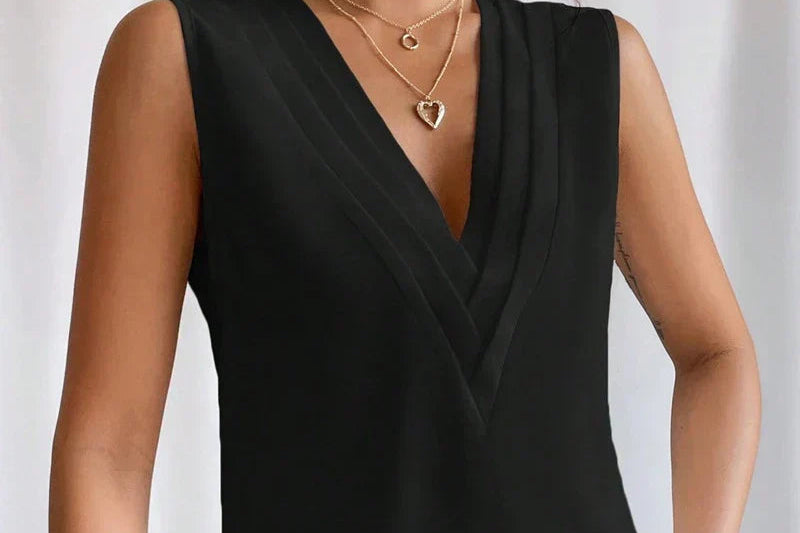 Blouse | Elegant Sleeveless Summer Top | Flattering | Versatile Design 9