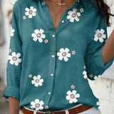 Blouse | Floral Pattern Long Sleeve Summer Top Elegant Stylish 3
