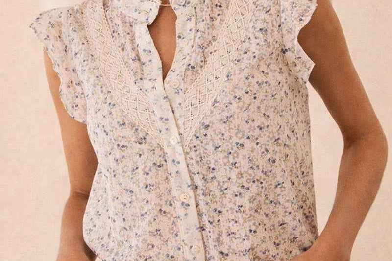 Blouse | Floral Pattern Sleeveless Summer Top | Elegant Comfortable 0