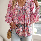Blouse | Floral Puff Sleeve Summer Top | Breezy Stylish Design 0
