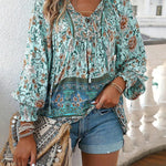 Blouse | Floral Puff Sleeve Summer Top | Breezy Stylish Design 4