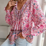 Blouse | Floral Puff Sleeve Summer Top | Breezy Stylish Design 5