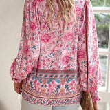 Blouse | Floral Puff Sleeve Summer Top | Breezy Stylish Design 6