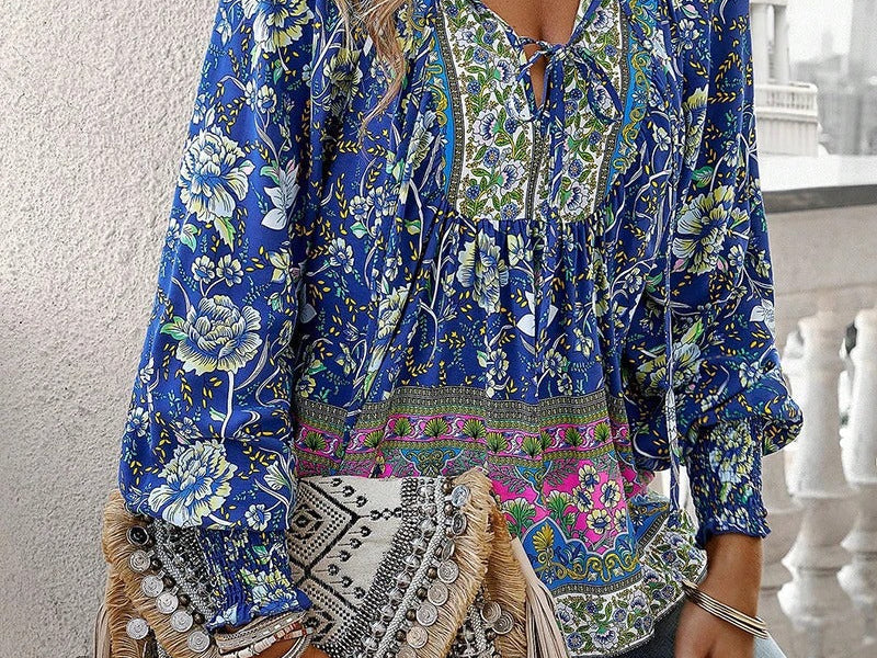 Blouse | Floral Puff Sleeve Summer Top | Breezy Stylish Design 8