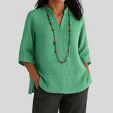 Blouse | Flowing V-Neck Summer Top | Loose Fit Stylish Design 0