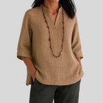 Blouse | Flowing V-Neck Summer Top | Loose Fit Stylish Design 2