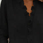 Blouse | Ruffle V-Neck Long Sleeve Top | Elegant Comfortable Spring Style 8