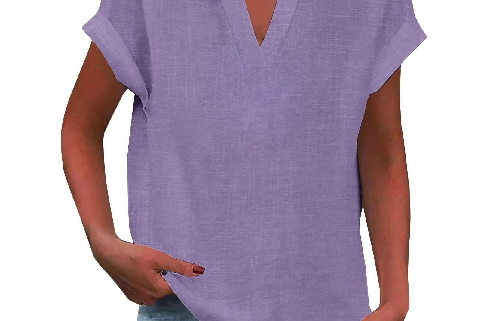Blouse | V-Neck Relaxed Fit | Flattering Plus Size Tops | Effortless Everyday Style 0