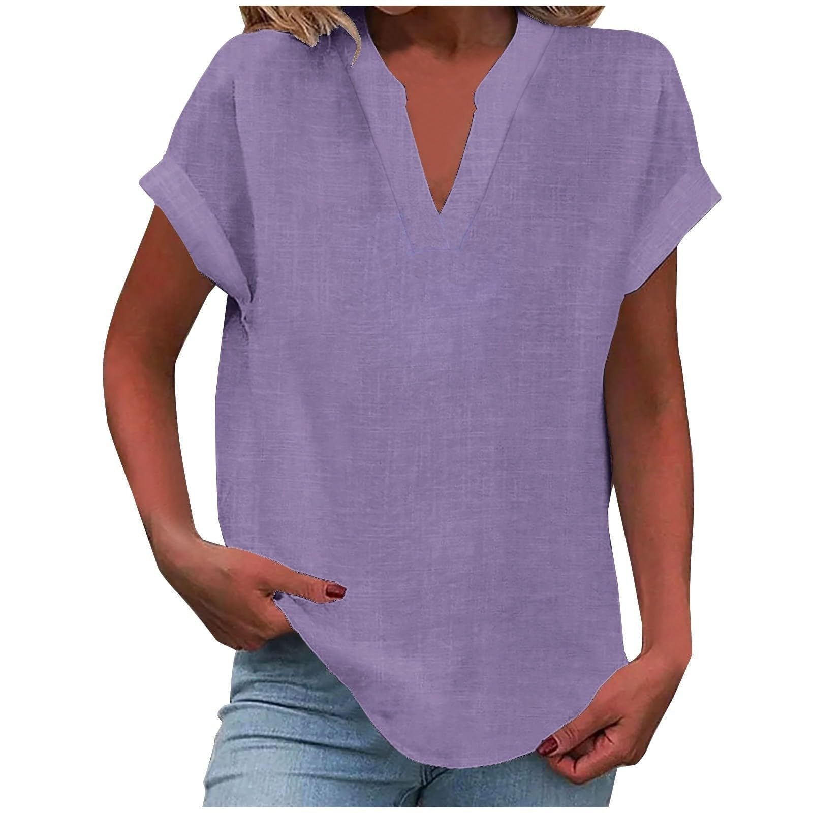 Blouse | V-Neck Relaxed Fit | Flattering Plus Size Tops | Effortless Everyday Style 0