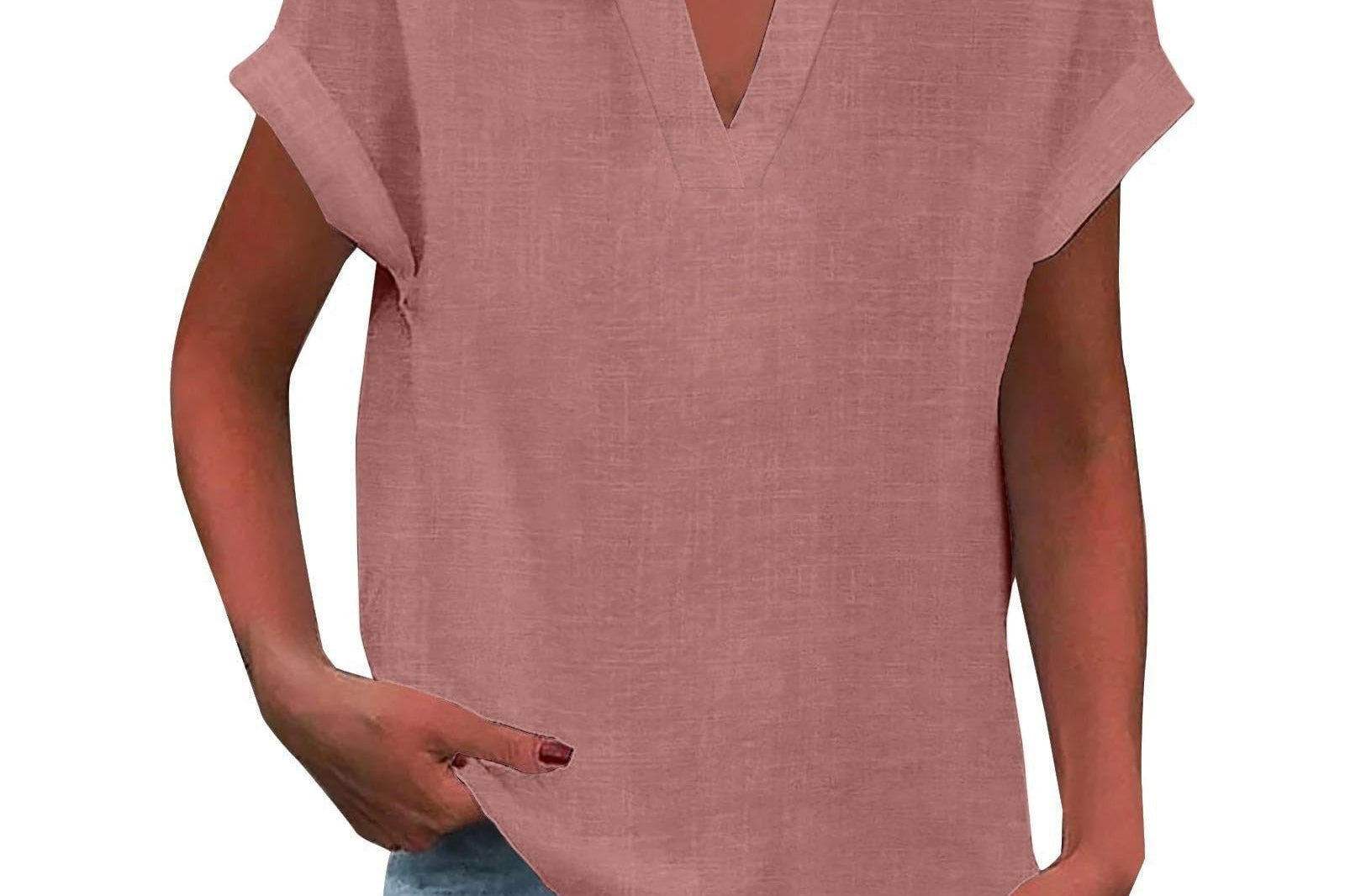 Blouse | V-Neck Relaxed Fit | Flattering Plus Size Tops | Effortless Everyday Style 1