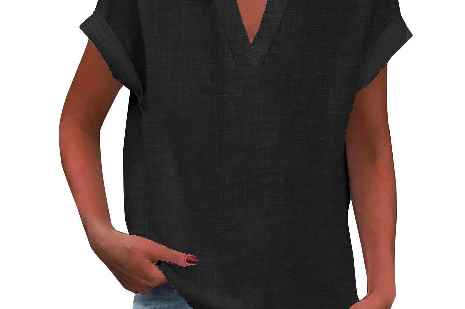Blouse | V-Neck Relaxed Fit | Flattering Plus Size Tops | Effortless Everyday Style 11