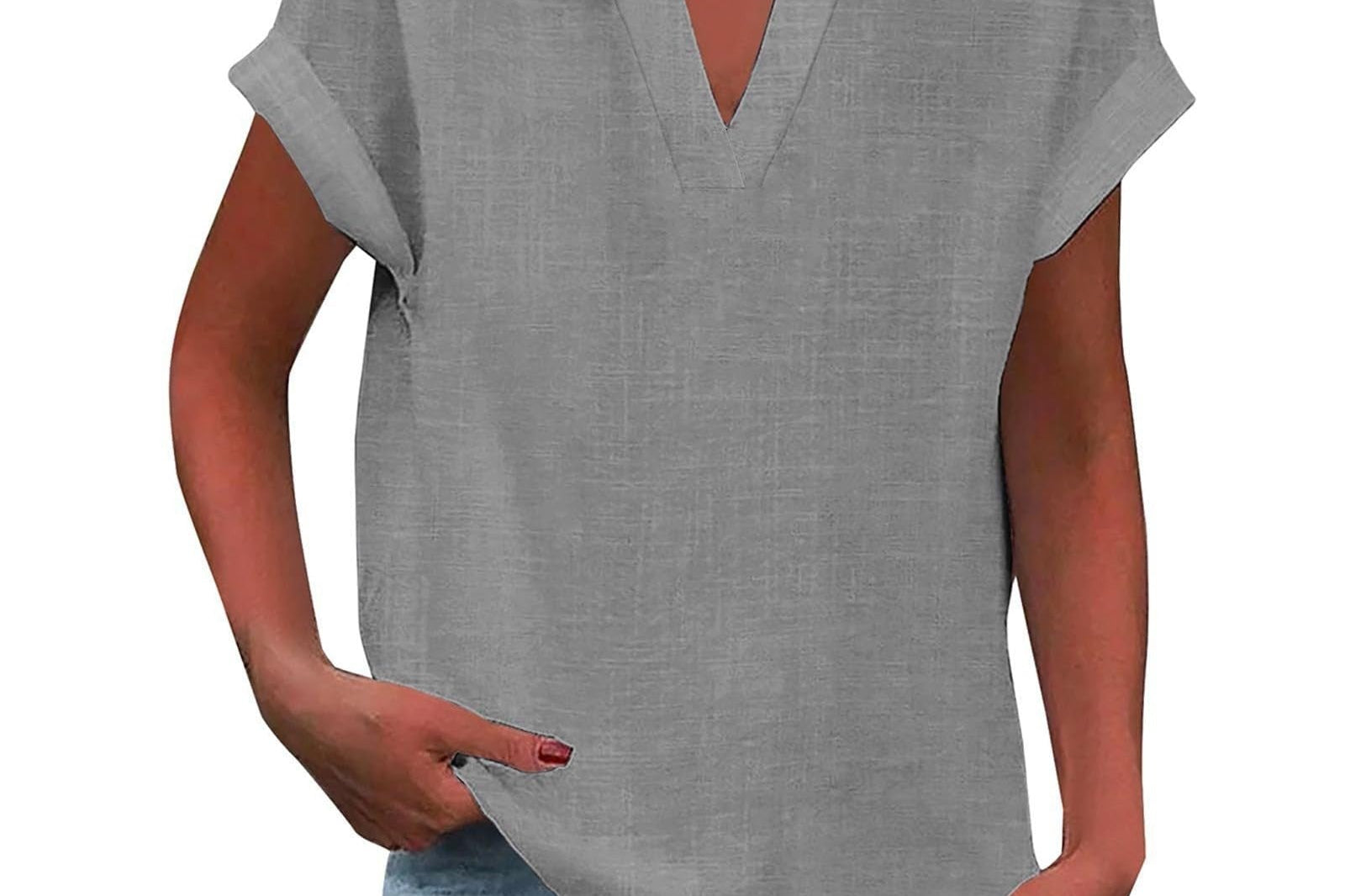 Blouse | V-Neck Relaxed Fit | Flattering Plus Size Tops | Effortless Everyday Style 4