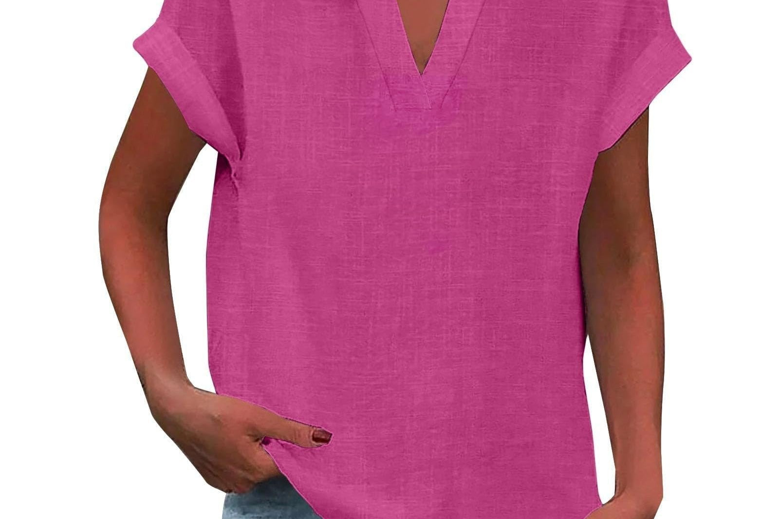 Blouse | V-Neck Relaxed Fit | Flattering Plus Size Tops | Effortless Everyday Style 9