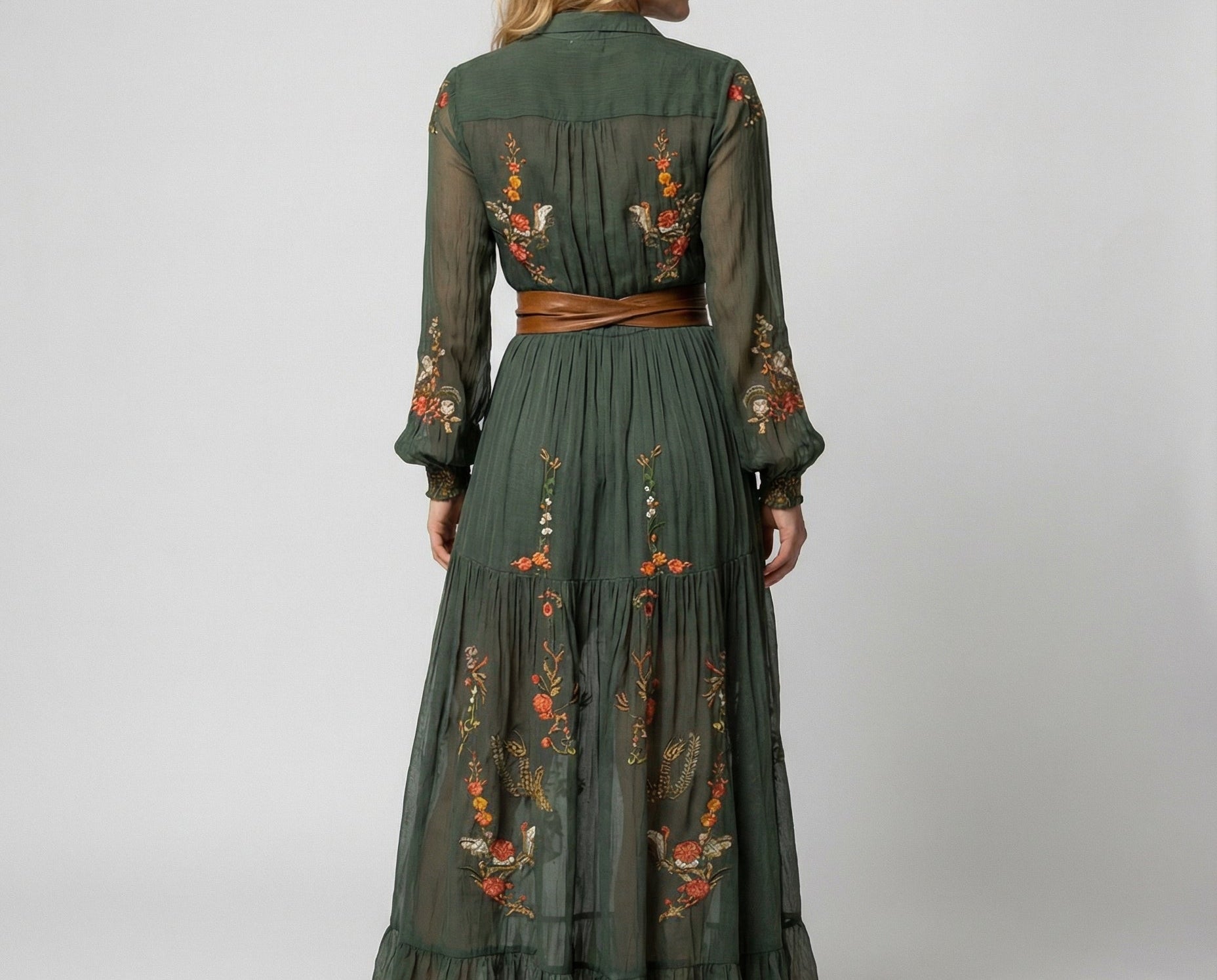 Boho Maxi Dress | Long Sleeve Elegant Flowing Dress 2