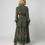 Boho Maxi Dress | Long Sleeve Elegant Flowing Dress 2