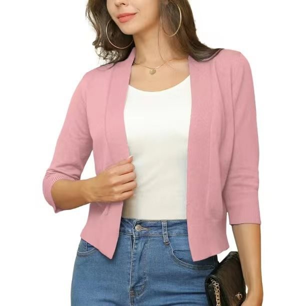 Cardigan | Open Front Lightweight Cardigan Sweater | Versatile Relaxed Layering Piece 15