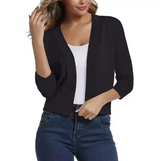 Cardigan | Open Front Lightweight Cardigan Sweater | Versatile Relaxed Layering Piece 3