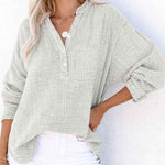 Casual Top | Classic Long Sleeve Henley Shirt | Comfortable Relaxed Fit 1