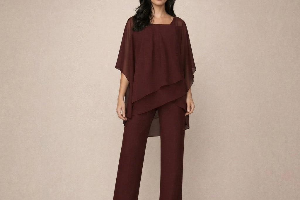 Women's Off-Shoulder Two-Piece Set | Elegant Top & Wide-Leg Trousers