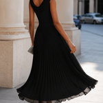 Cowl neck midi dress detail