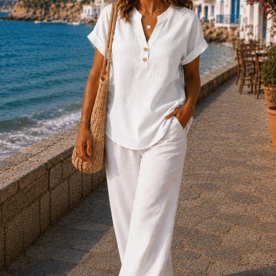 Women's Button Detail Shirt | Breathable Casual Blouse