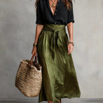 Chic Two Piece Sets | Stylish T-Shirt & Midi Skirt Outfit for All Occasions 0