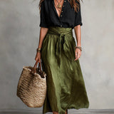 Chic Two Piece Sets | Stylish T-Shirt & Midi Skirt Outfit for All Occasions 0
