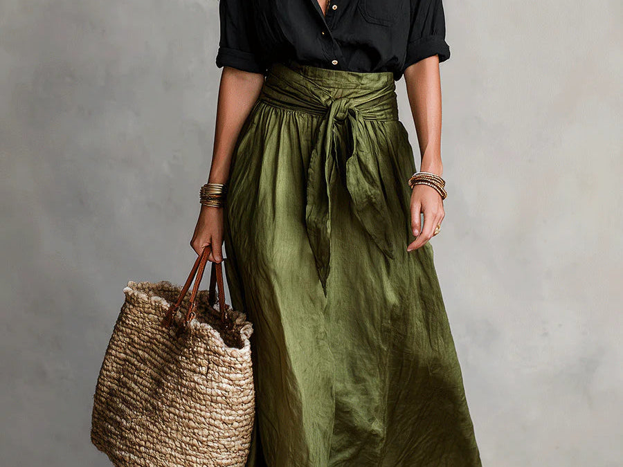 Chic Two Piece Sets | Stylish T-Shirt & Midi Skirt Outfit for All Occasions 0